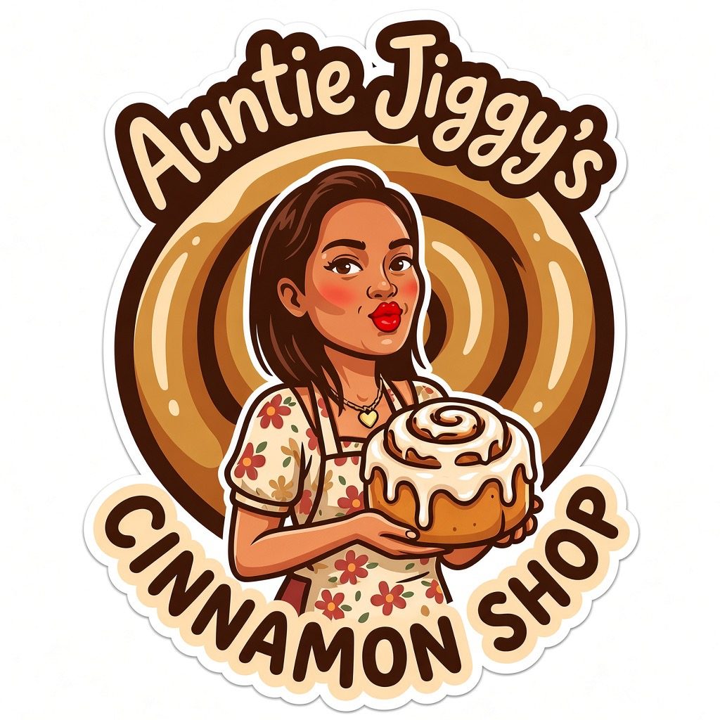 Auntie Jiggy's Cinnamon Shop logo - Buriram bakery