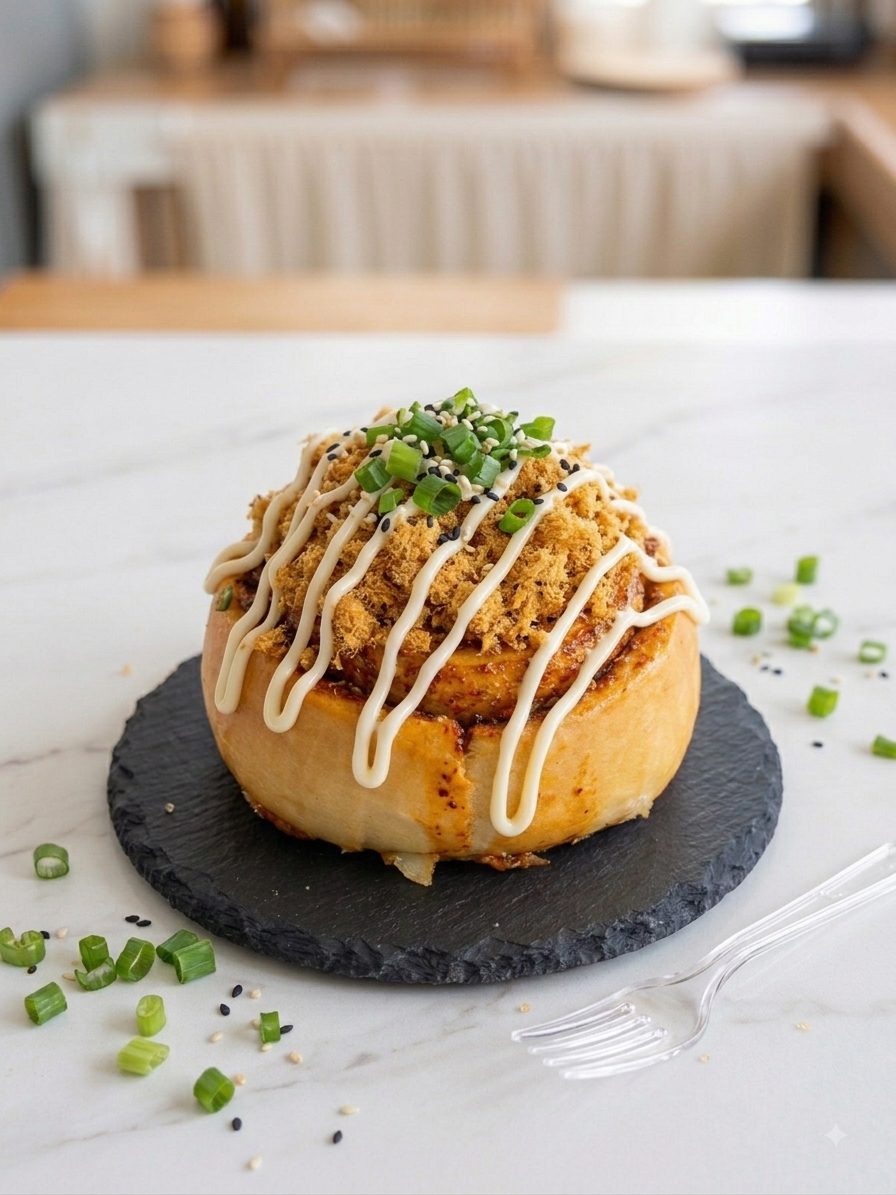 Fire roll with chili paste and pork floss, Buriram